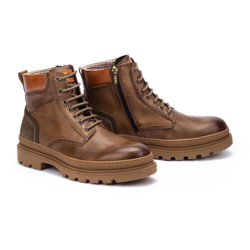 Men's Pikolinos OURENSE Ankle Boots Brown | NZ YQ59170